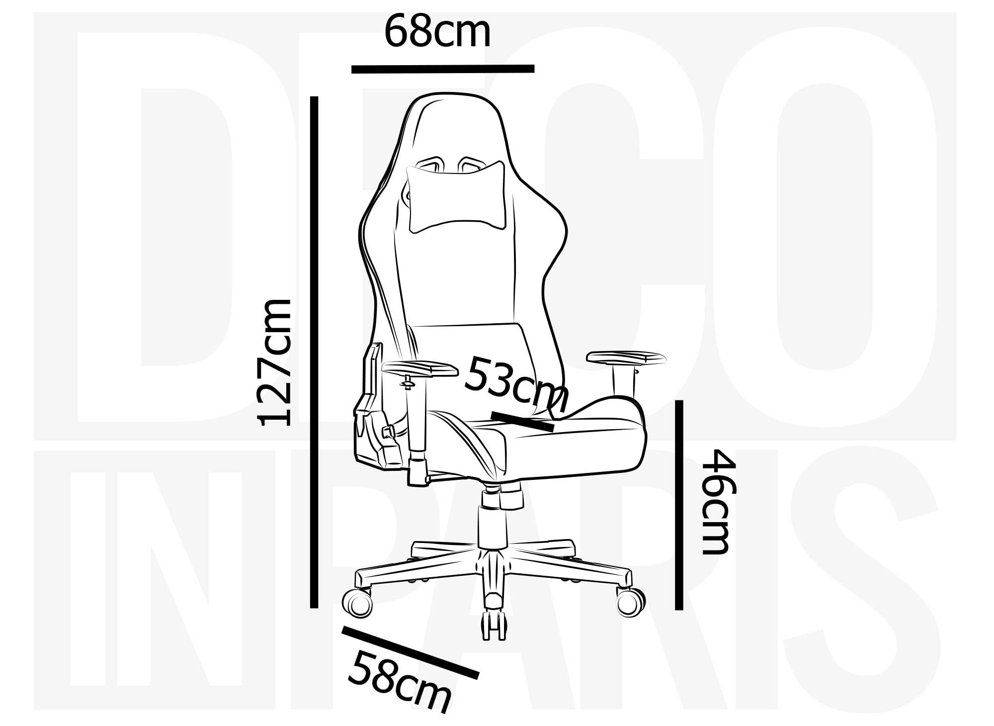 SOUL Gaming-Bürostuhl aus Kunstleder in Schwarz und Weiß