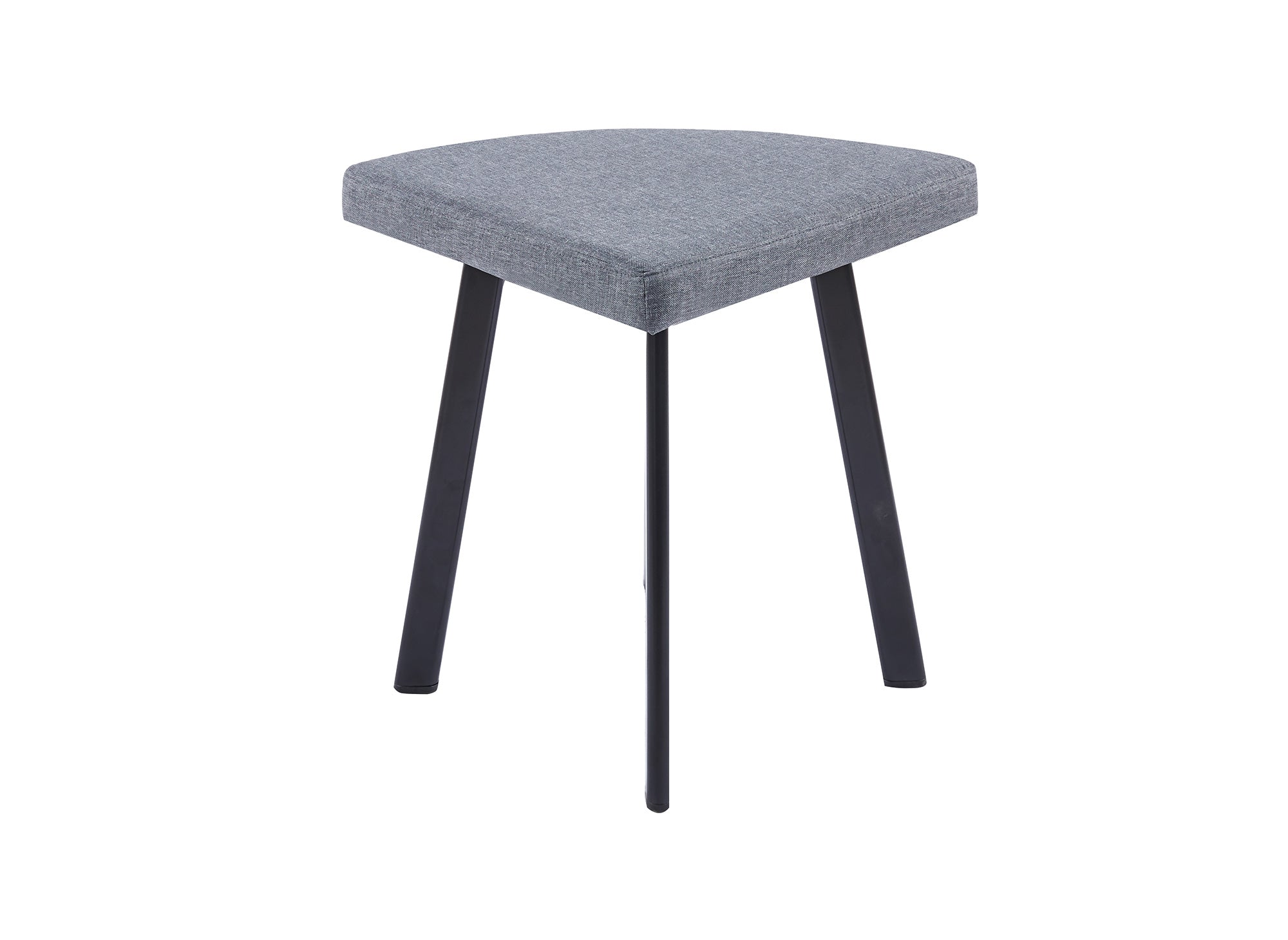 IRINA Esstisch-Set aus schwarzem Holz mit 4 grauen Hockern