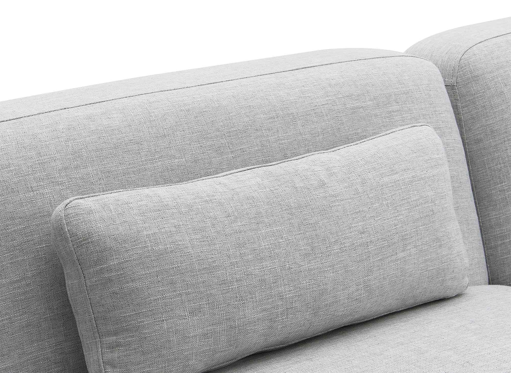Modernes 3-Sitzer-Sofa EMMA aus grauem Stoff