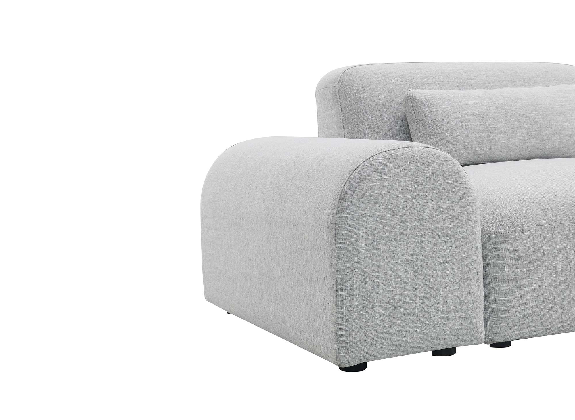 Modernes 3-Sitzer-Sofa EMMA aus grauem Stoff