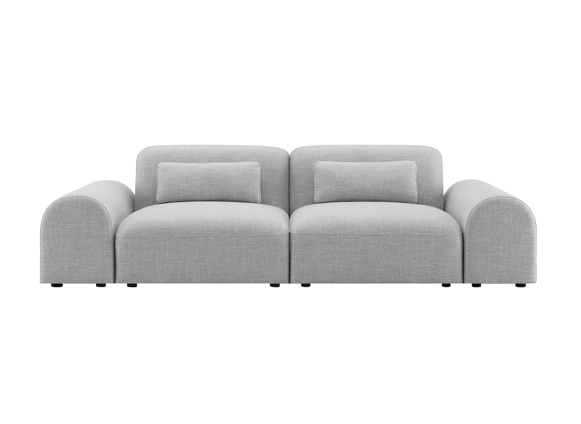 Modernes 3-Sitzer-Sofa EMMA aus grauem Stoff