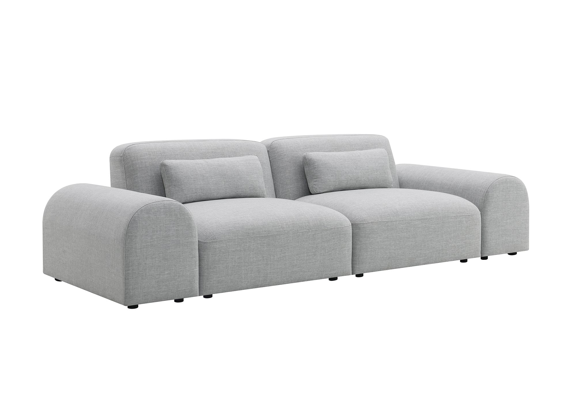 Modernes 3-Sitzer-Sofa EMMA aus grauem Stoff