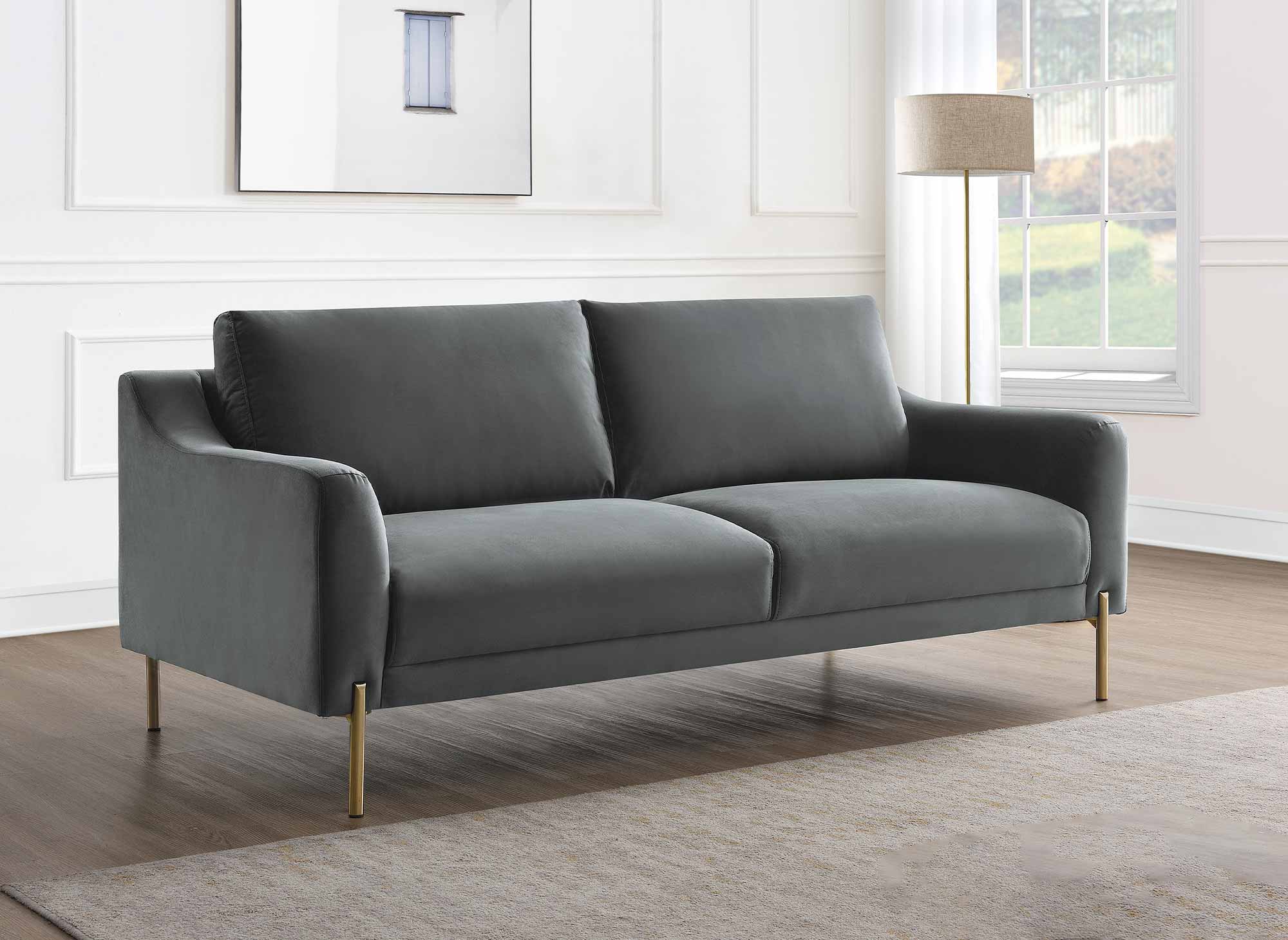 CELINE 2-Sitzer-Sofa aus grauem Samt