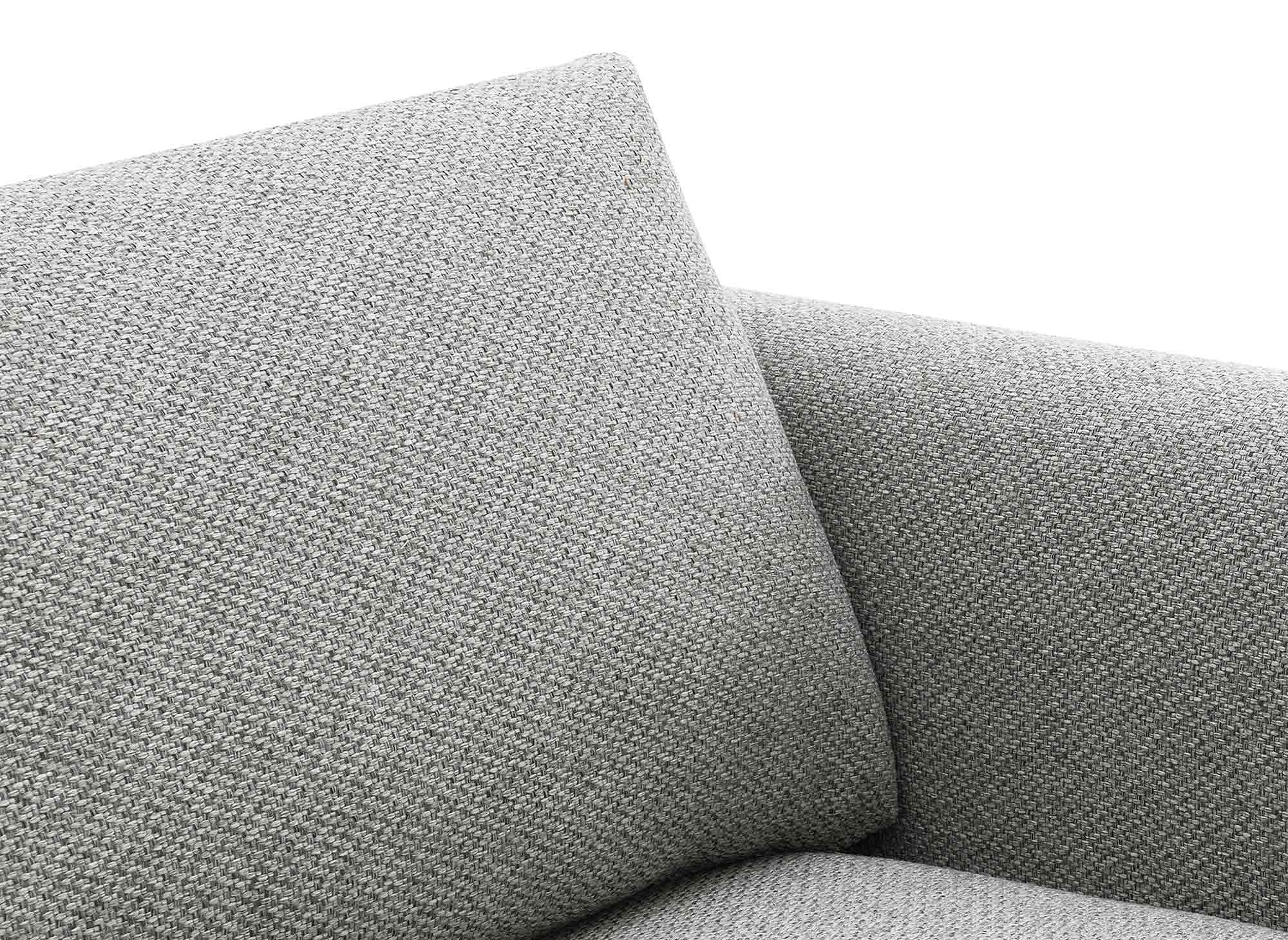 Modernes gerades 3-Sitzer-Sofa aus hellgrauem Stoff LEIA