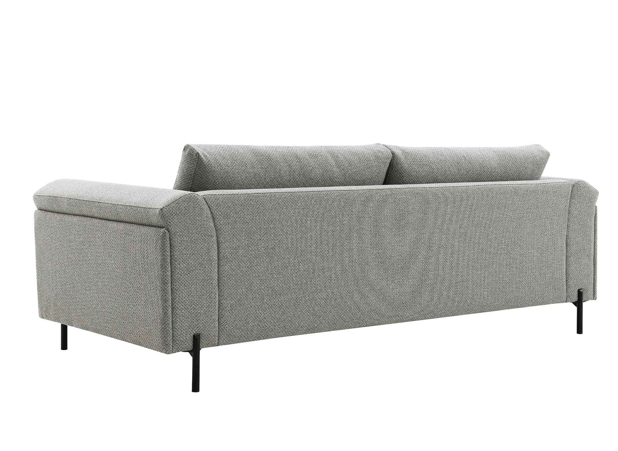Modernes gerades 3-Sitzer-Sofa aus hellgrauem Stoff LEIA
