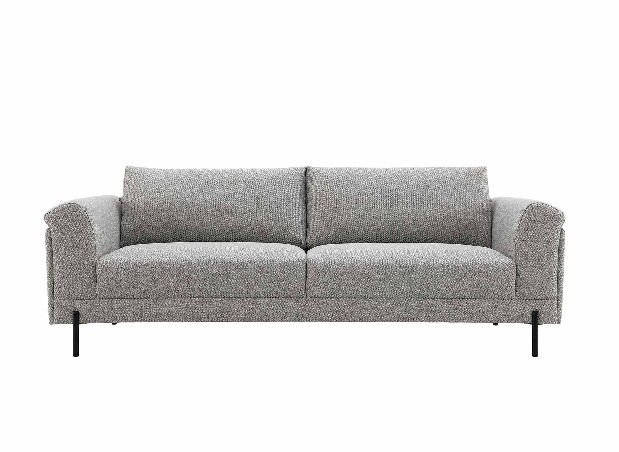 Modernes gerades 3-Sitzer-Sofa aus hellgrauem Stoff LEIA