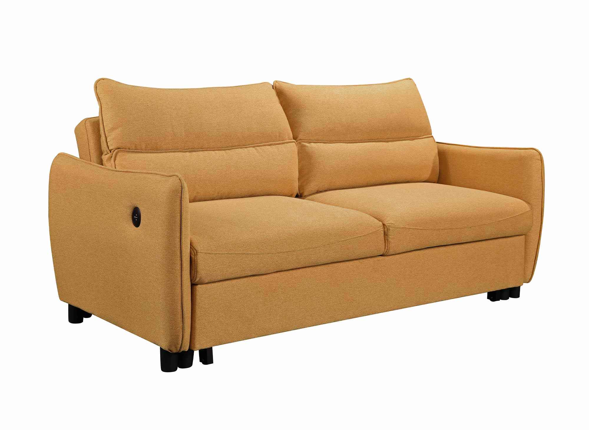 ZADIG 3-Sitzer-Schlafsofa aus gelbem Stoff
