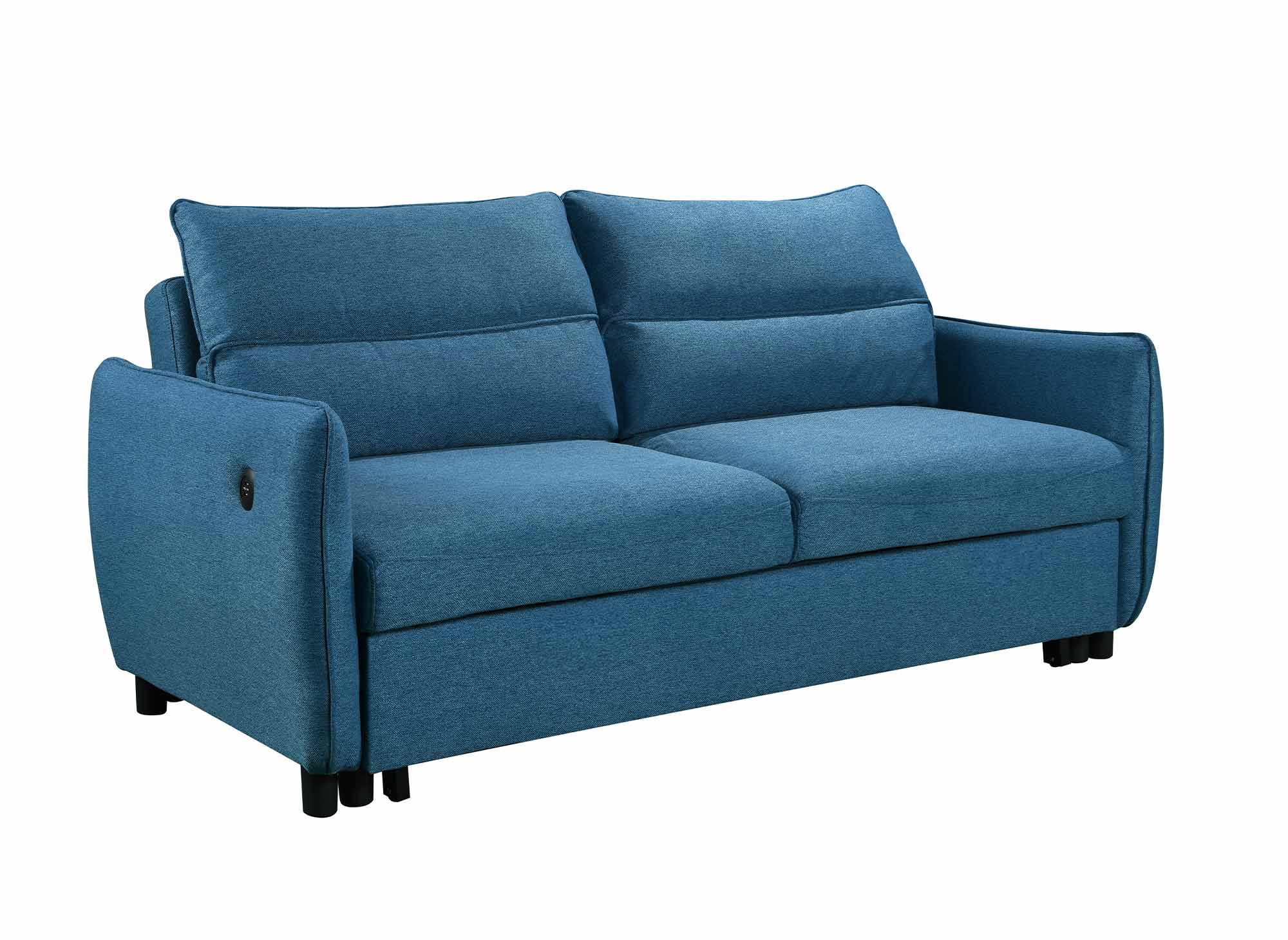 ZADIG 3-Sitzer-Schlafsofa aus blauem Stoff