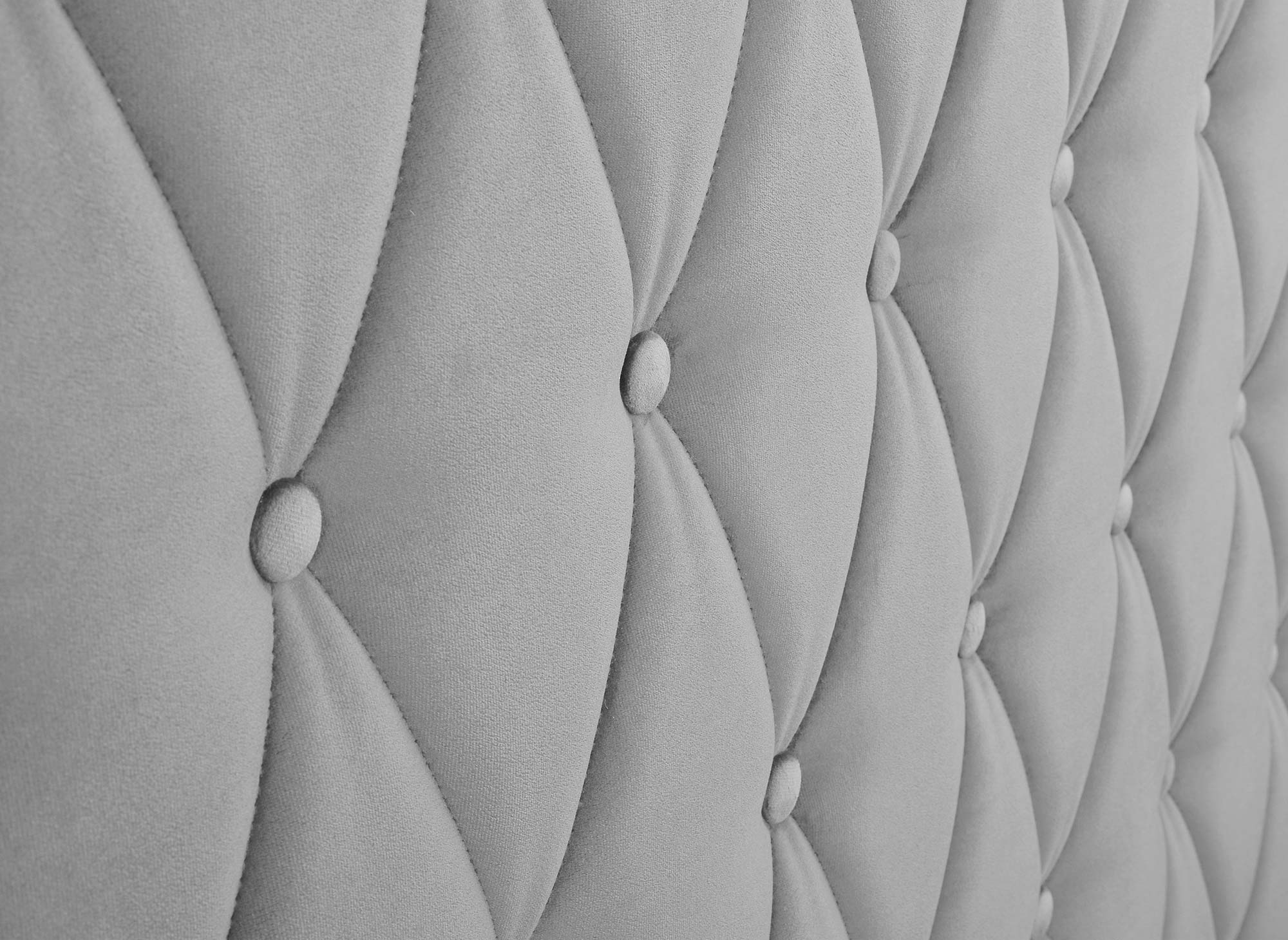 PERLA Bett mit Stauraum aus grauem Samt 160 x 200 cm