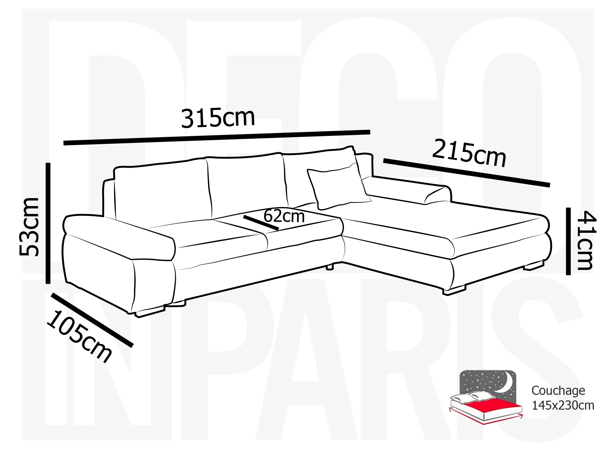 SOLEA Wende-Ecksofa mit Stauraum aus beige meliertem Samt