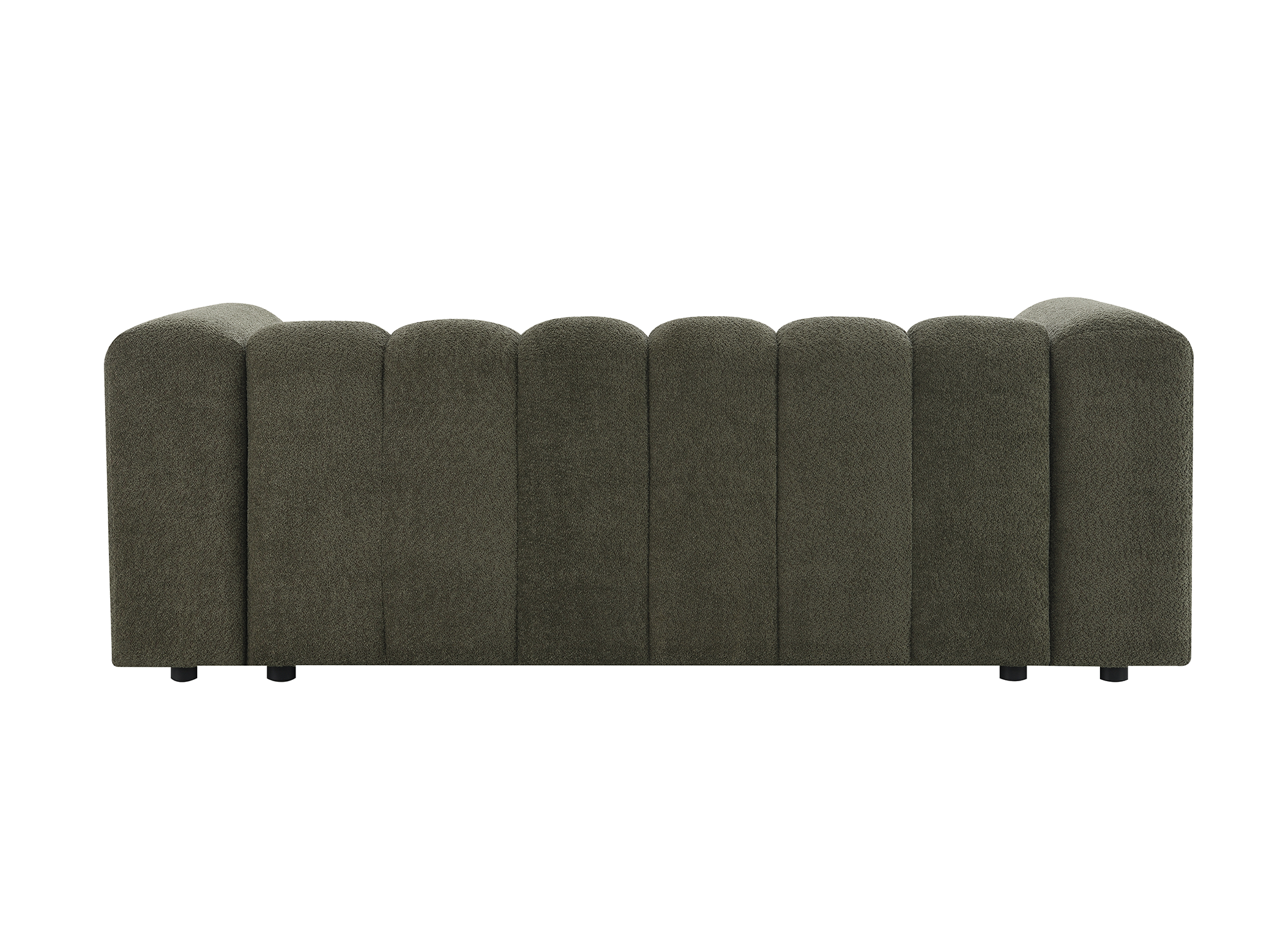 AELIS 3-Sitzer-Sofa aus grünem Bouclé-Stoff