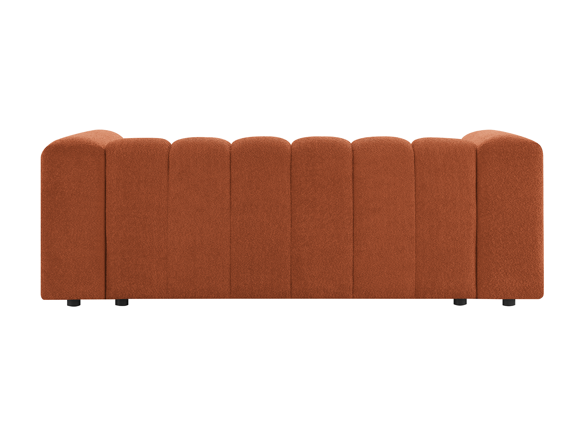 AELIS 3-Sitzer-Sofa aus terrakottafarbenem Bouclé-Stoff