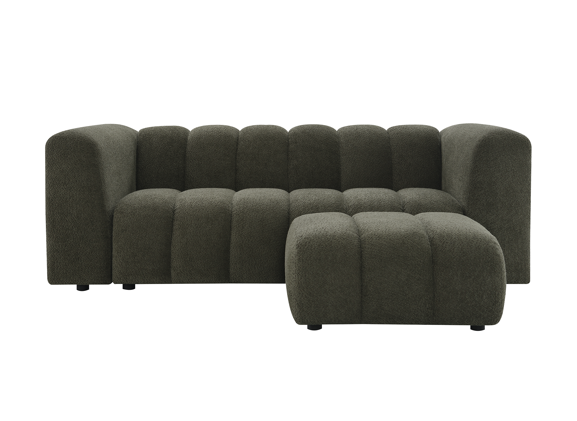 AELIS grüner Frottee-Sitzpuff