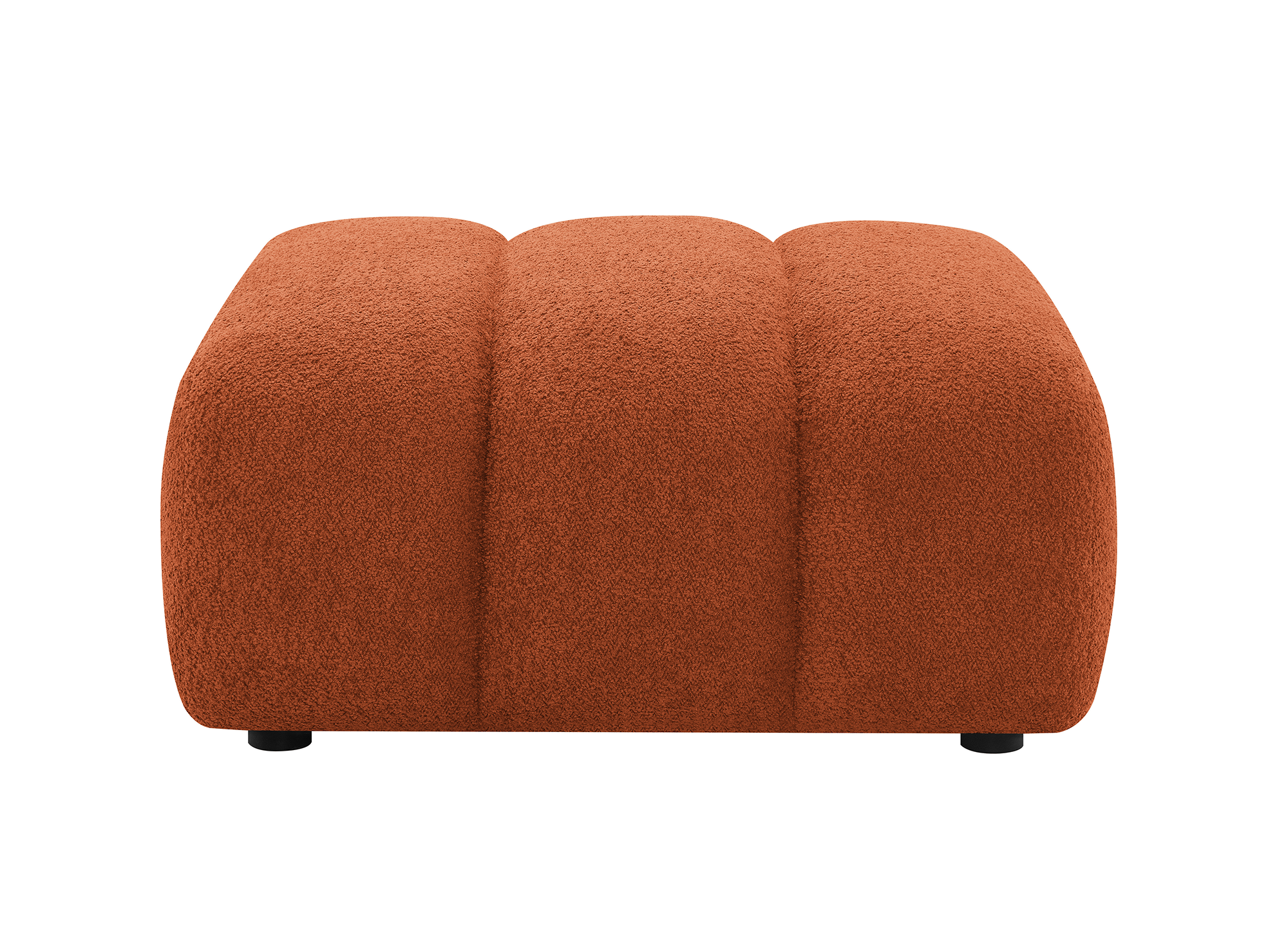 AELIS Terrakotta-Bouclé-Stoff-Hocker