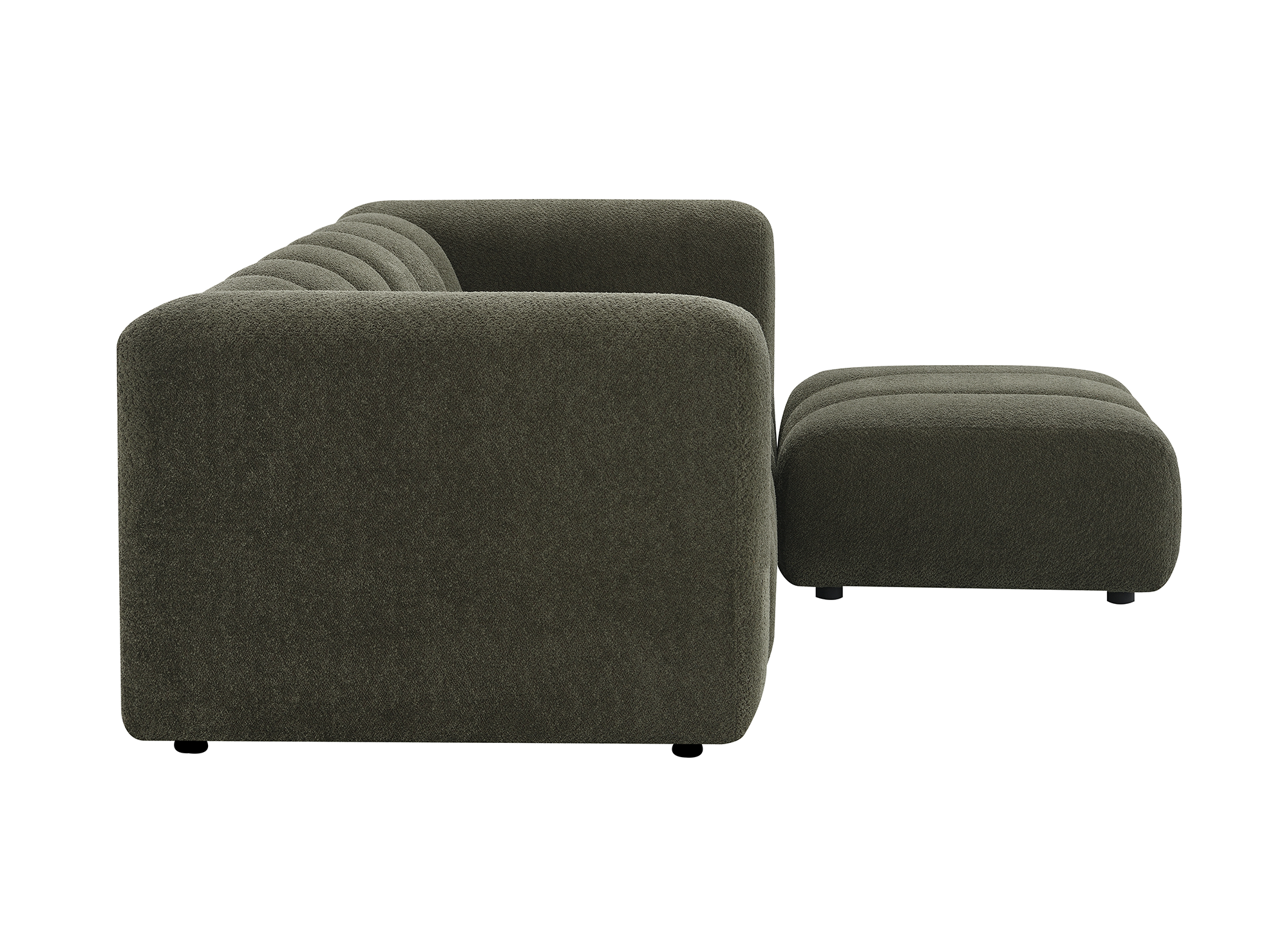 AELIS grüner Frottee-Sitzpuff