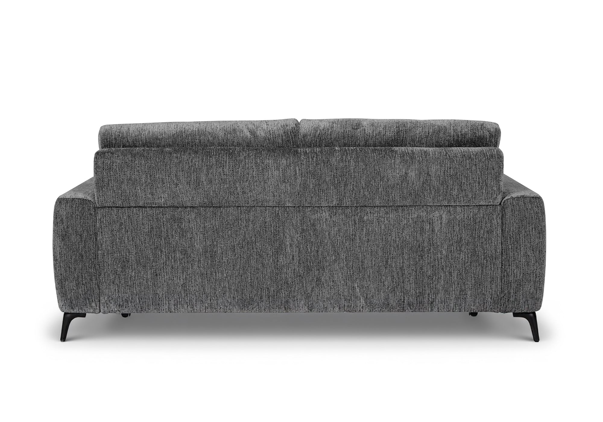 NONA 3-Sitzer-Express-Schlafsofa in dunkelgrau meliertem Samt