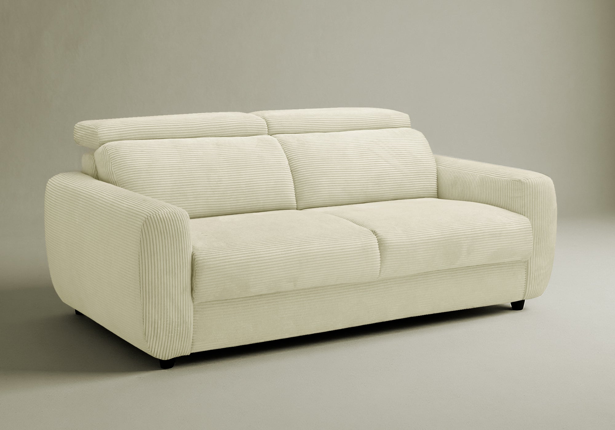 TOGO 3-Sitzer Express-Schlafsofa in beigem Cord