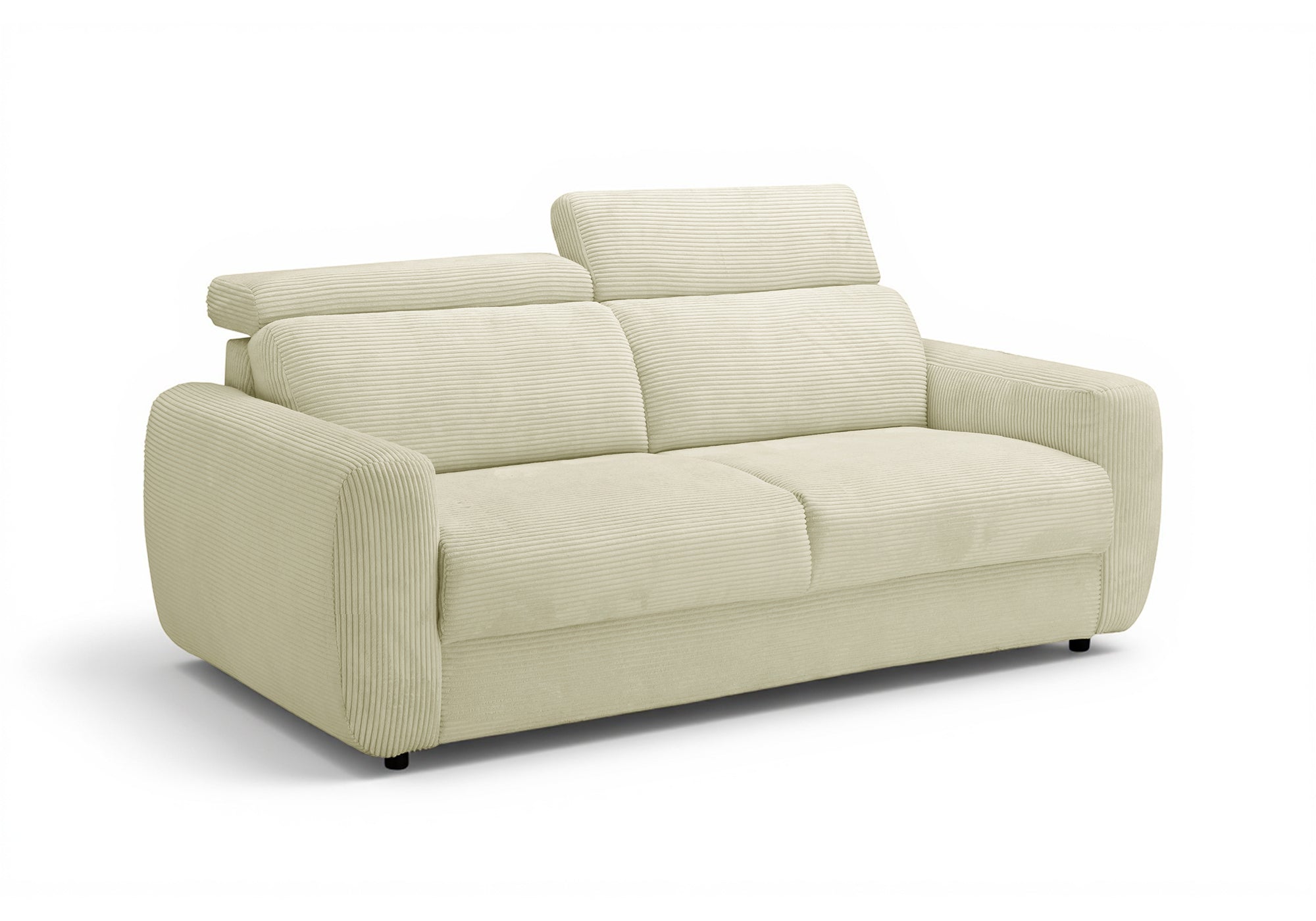 TOGO 3-Sitzer Express-Schlafsofa in beigem Cord