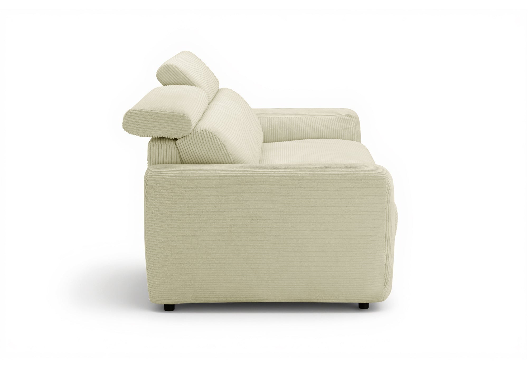 TOGO 3-Sitzer Express-Schlafsofa in beigem Cord