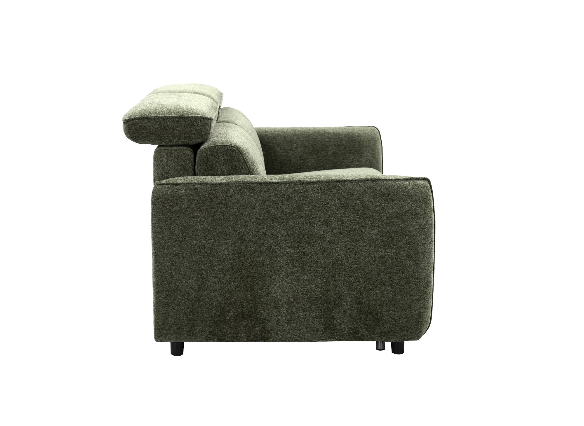 Express 3-Sitzer-Umwandelsofa aus grünem Strukturstoff JACINTHE