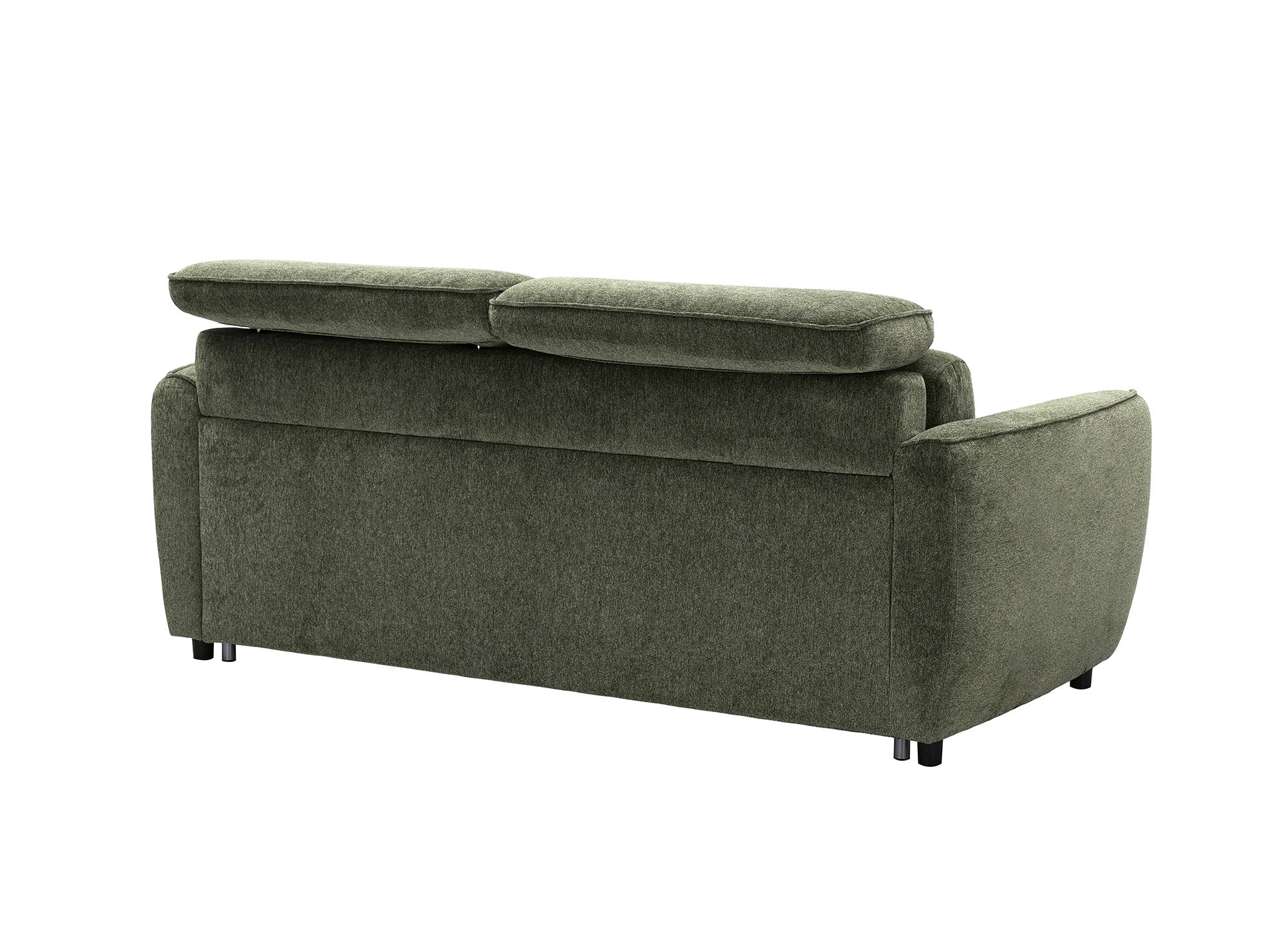 Express 3-Sitzer-Umwandelsofa aus grünem Strukturstoff JACINTHE