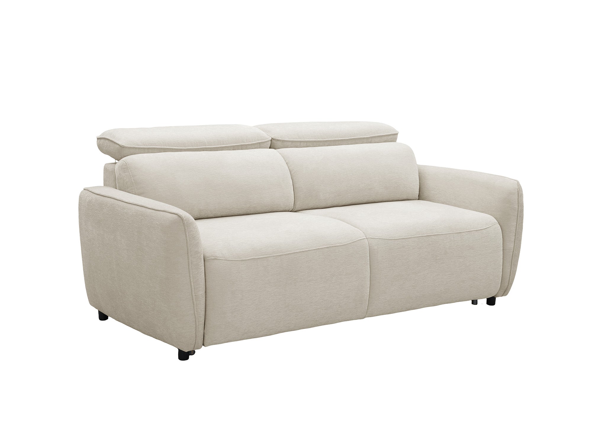 Express 3-Sitzer-Umbausofa aus beigem Strukturstoff JACINTHE