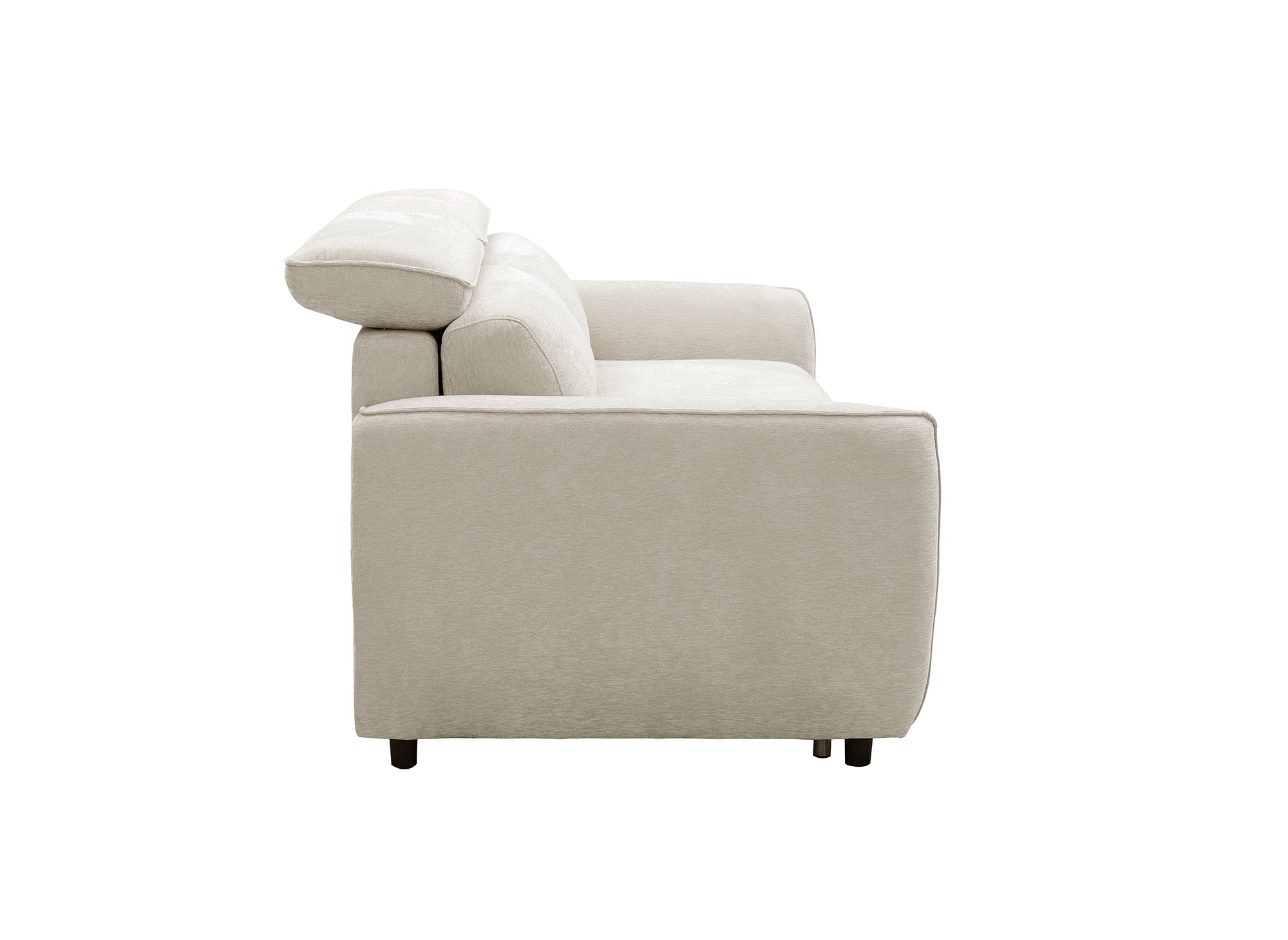 Express 3-Sitzer-Umbausofa aus beigem Strukturstoff JACINTHE