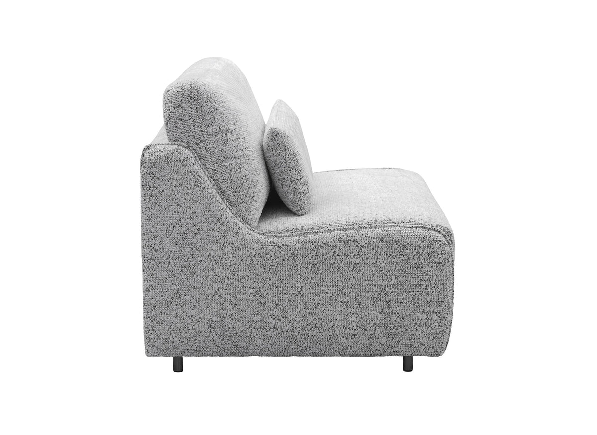 Express 1-Sitzer-Umbausofa aus grauem Frotteestoff IMELDA
