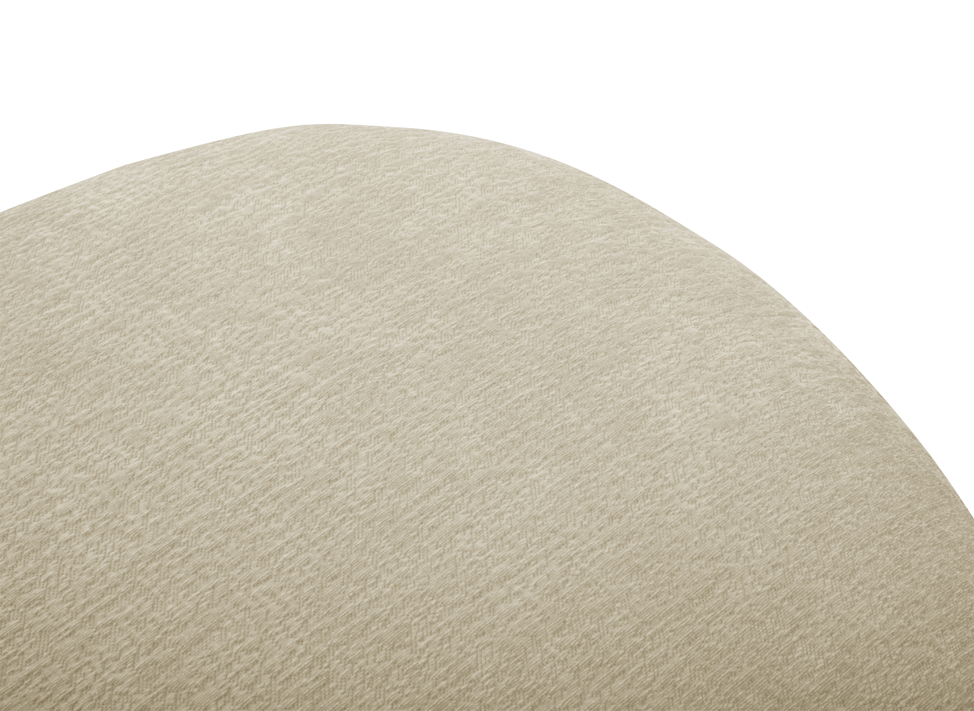 IMENIA beige gewebter Samtpouf