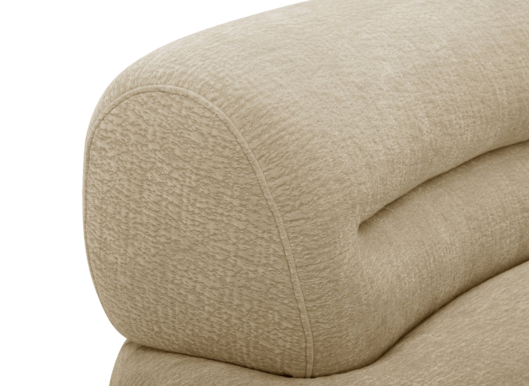IMENIA 5-Sitzer-Sofa aus gewebtem Samt in Beige