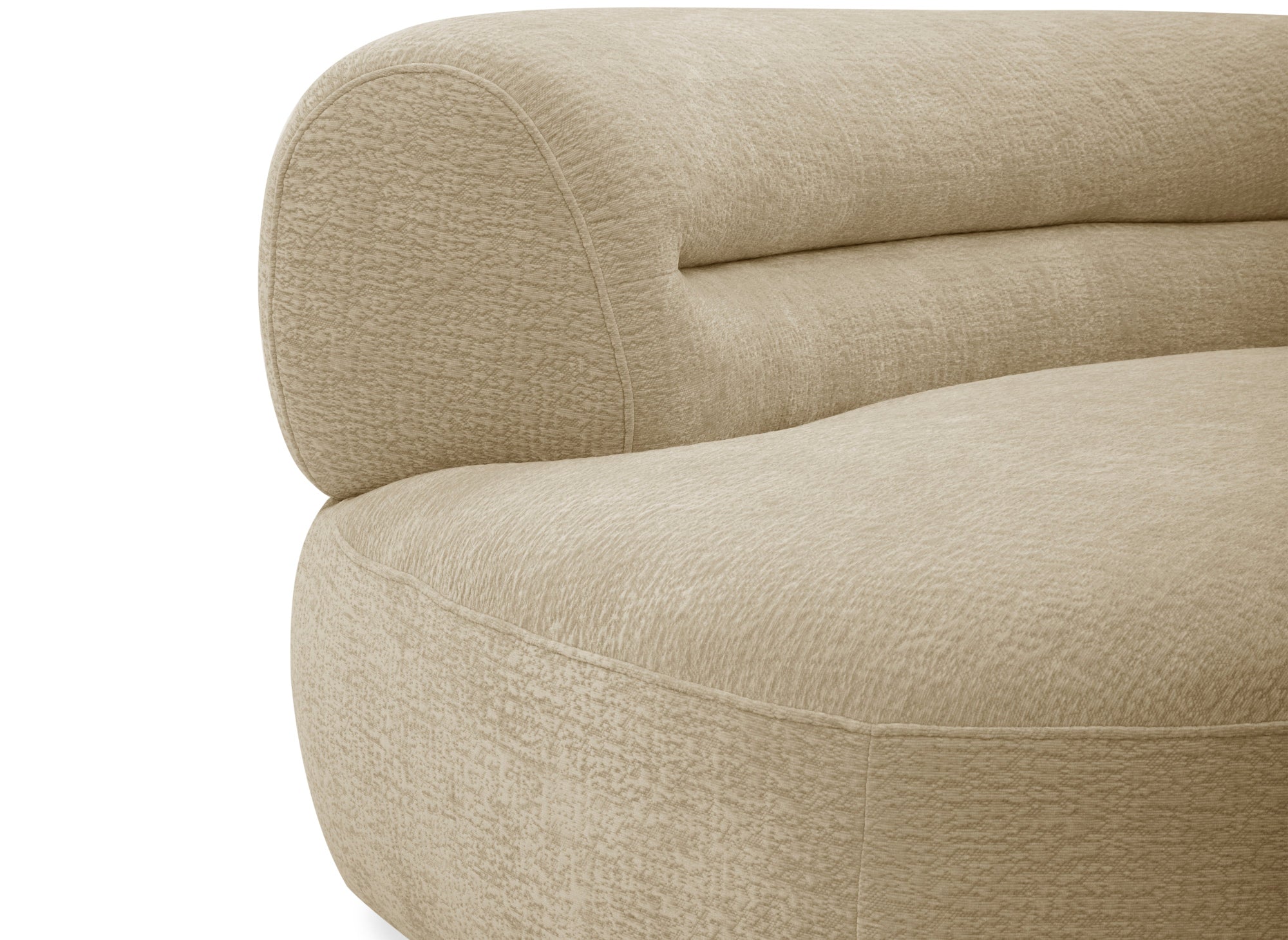 IMENIA 5-Sitzer-Sofa aus gewebtem Samt in Beige