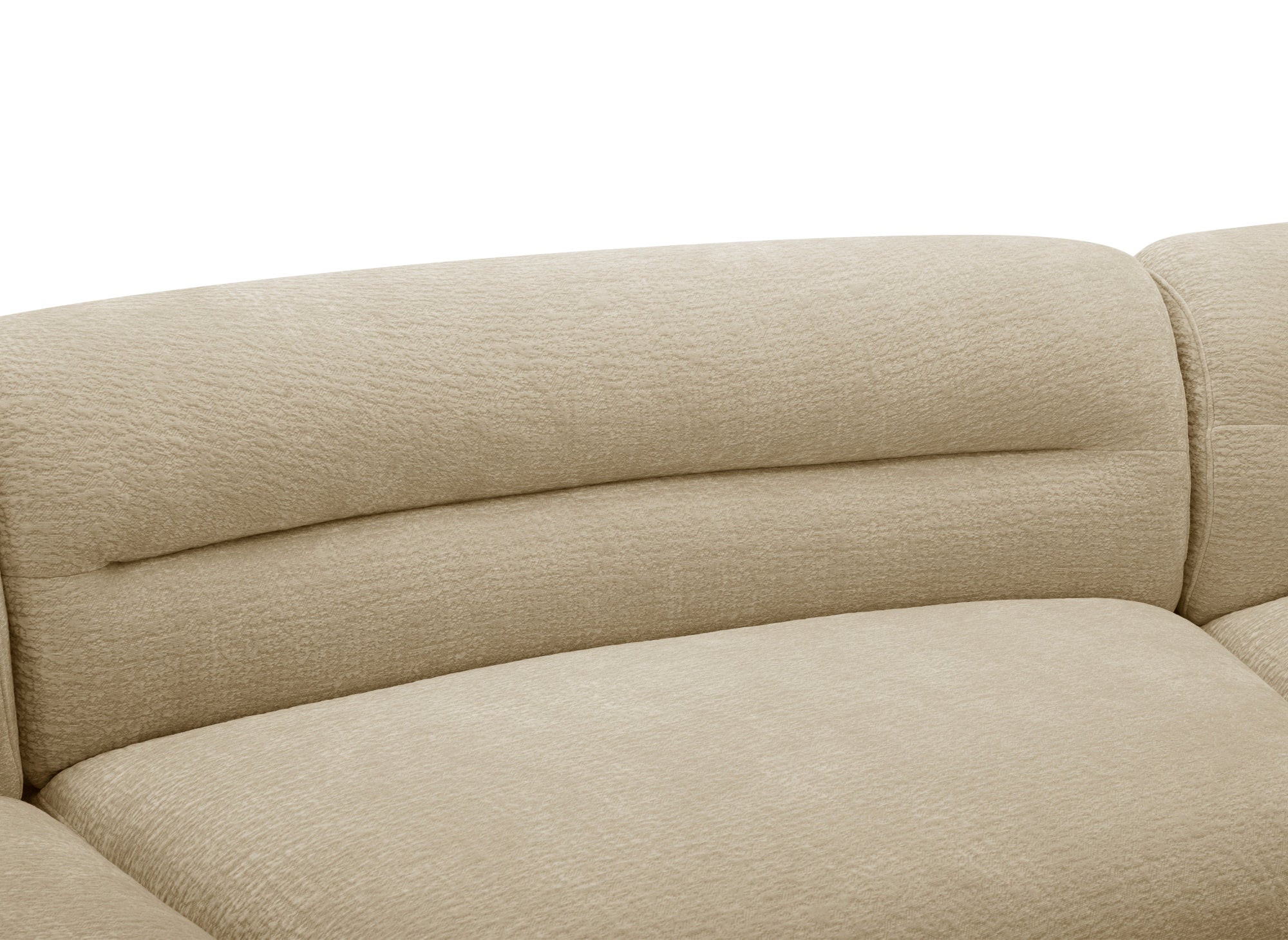 IMENIA 5-Sitzer-Sofa aus gewebtem Samt in Beige