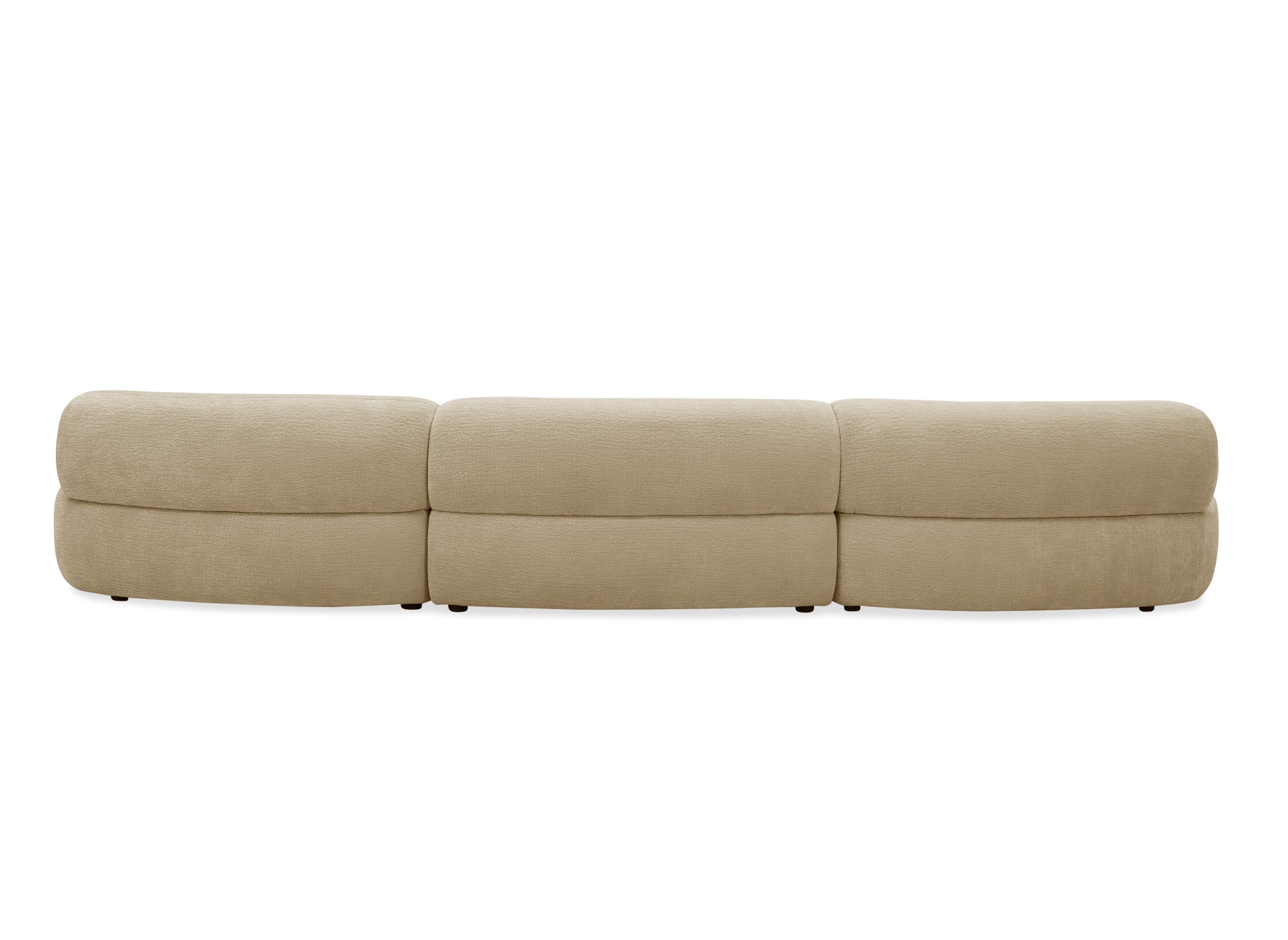 IMENIA 5-Sitzer-Sofa aus gewebtem Samt in Beige