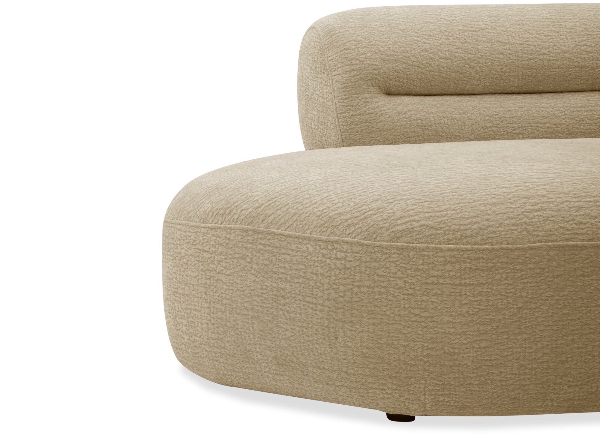 IMENIA 5-Sitzer-Sofa aus gewebtem Samt in Beige