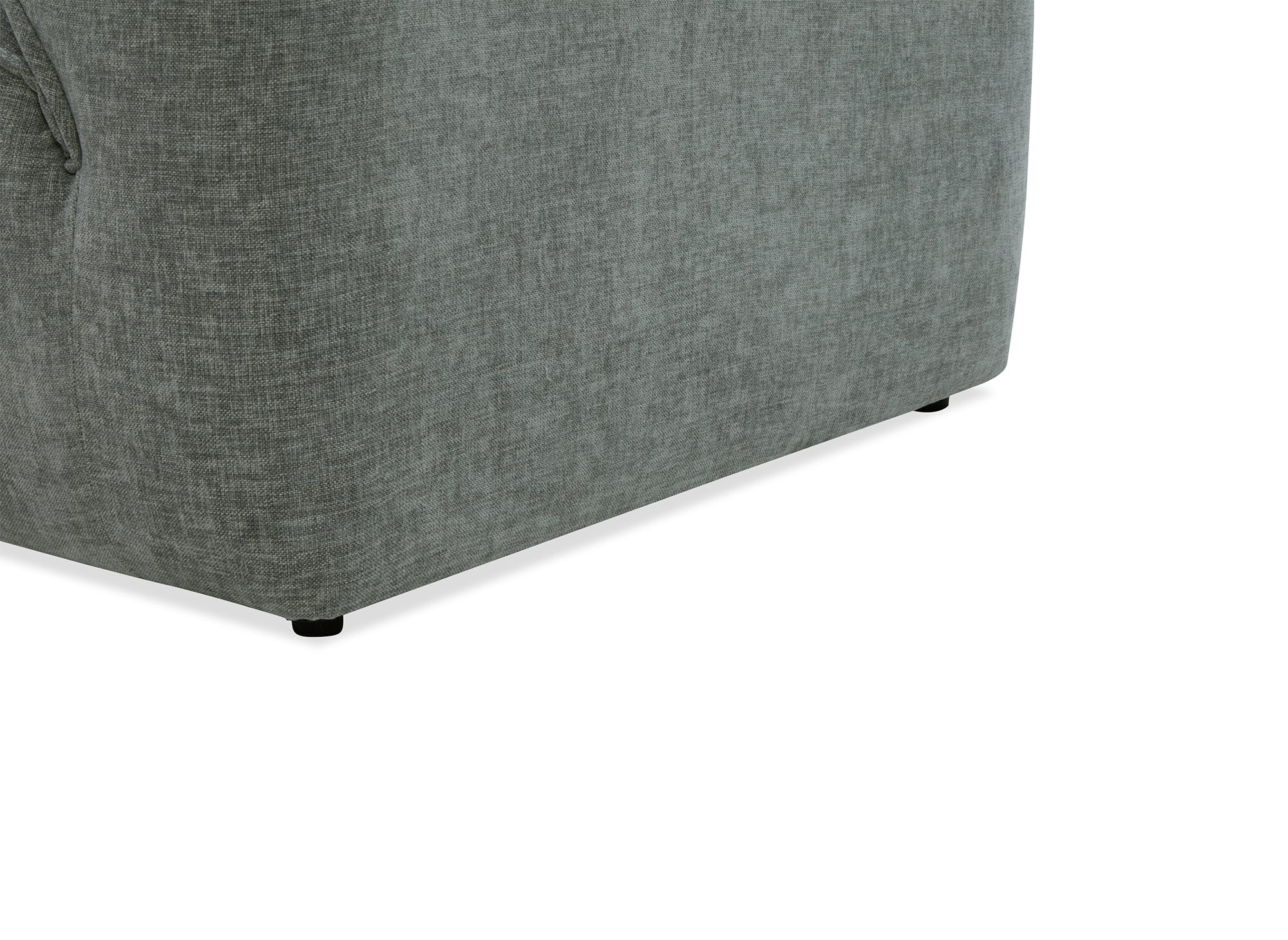 ABELIA 3-Sitzer-Sofa mit gerader Form in meliertem grauem Samt