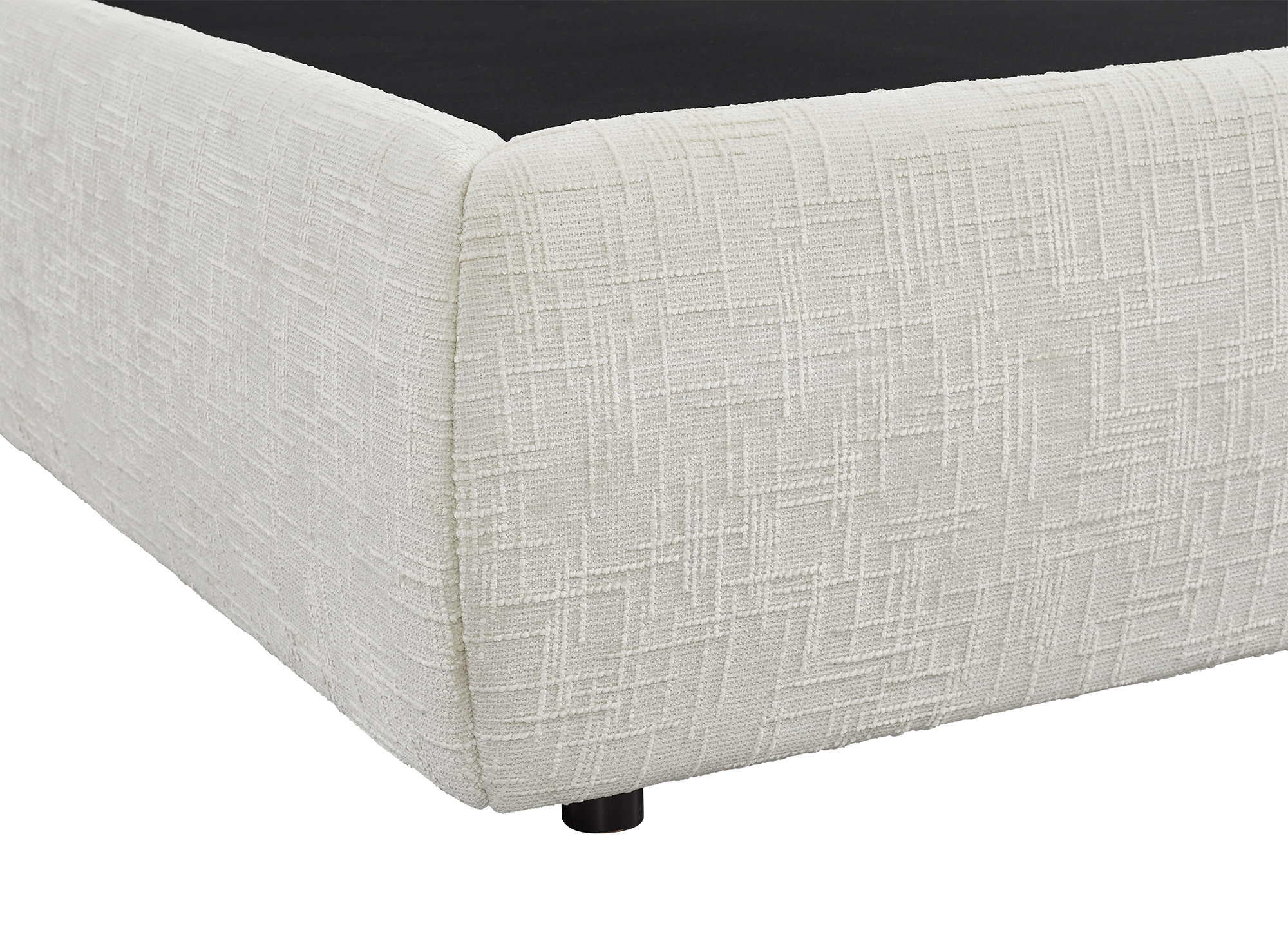 MELY Bett mit Stauraum, beige melierter Samt, 160 x 200 cm
