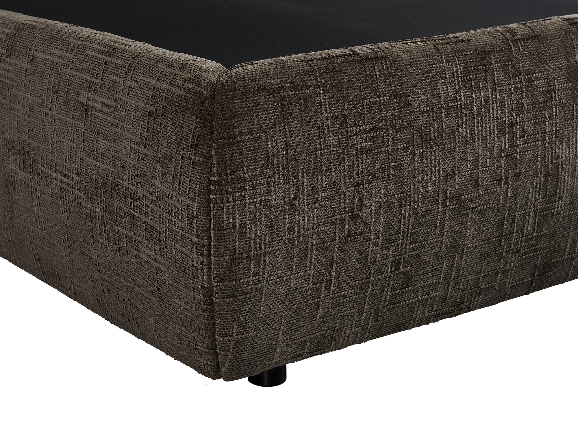 MELY Bettkasten aus braun meliertem Samt 140x190 cm