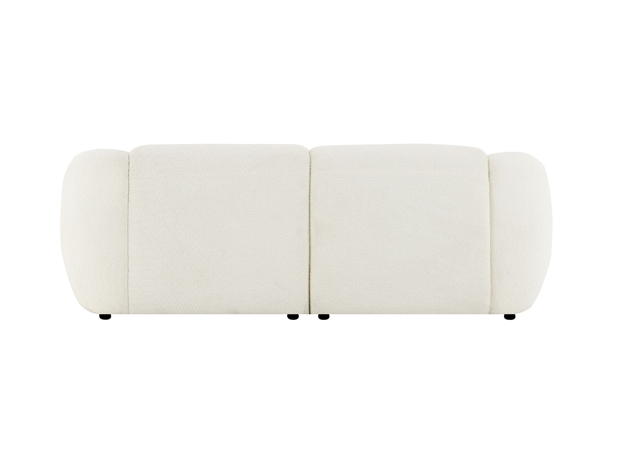 NYLA 2-Sitzer-Sofa aus ecruweißem Bouclé-Stoff