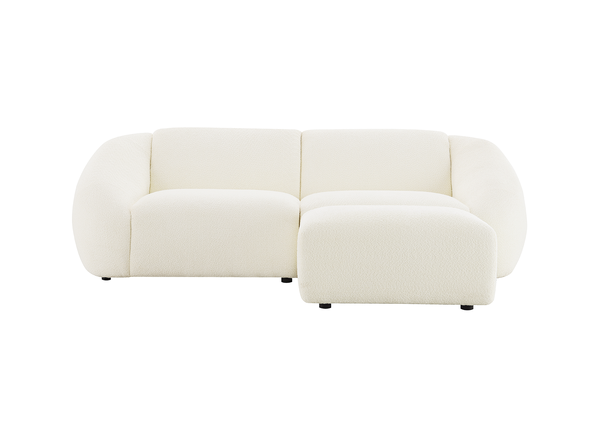 NYLA ecruweißer Frottee-Pouf