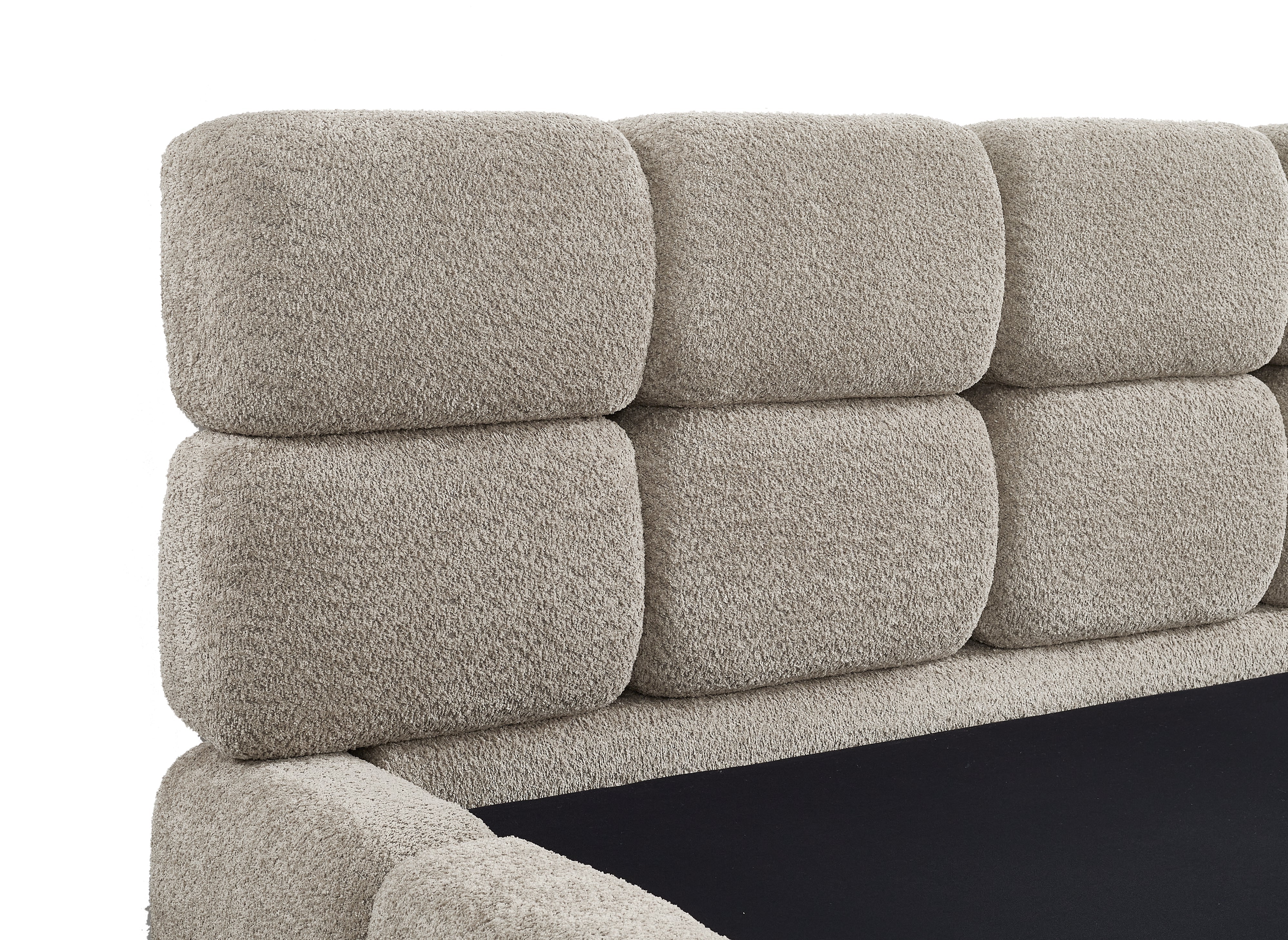 BUBBLE taupe Frotteebett mit Stauraum 140x190 cm