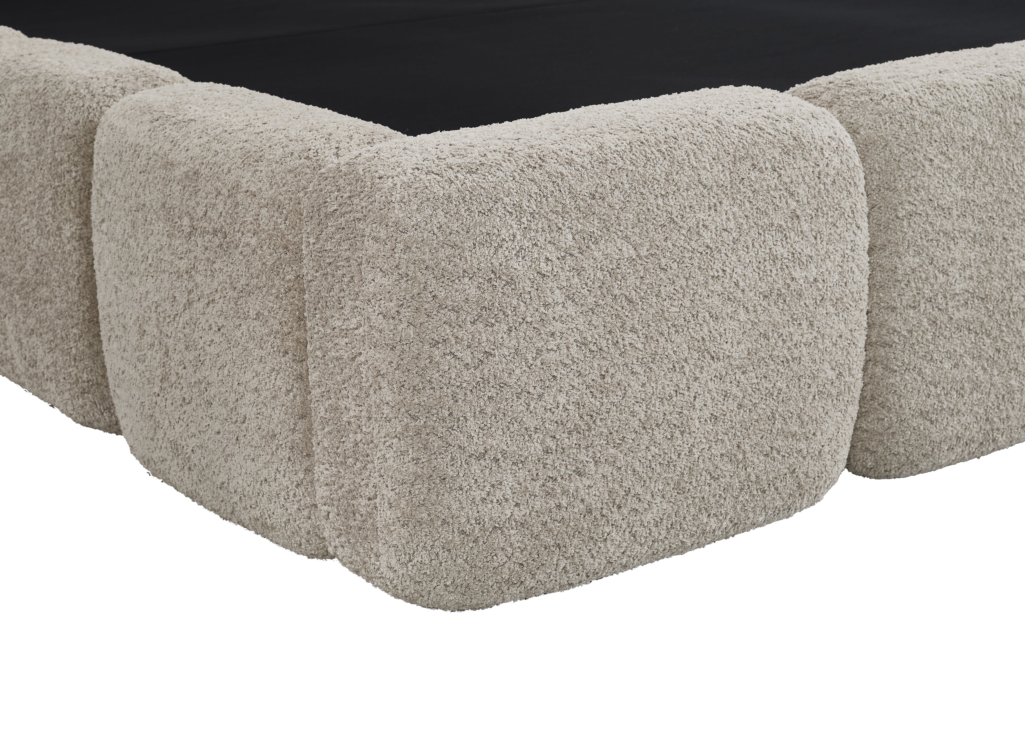 BUBBLE taupe Frotteebett mit Stauraum 140x190 cm