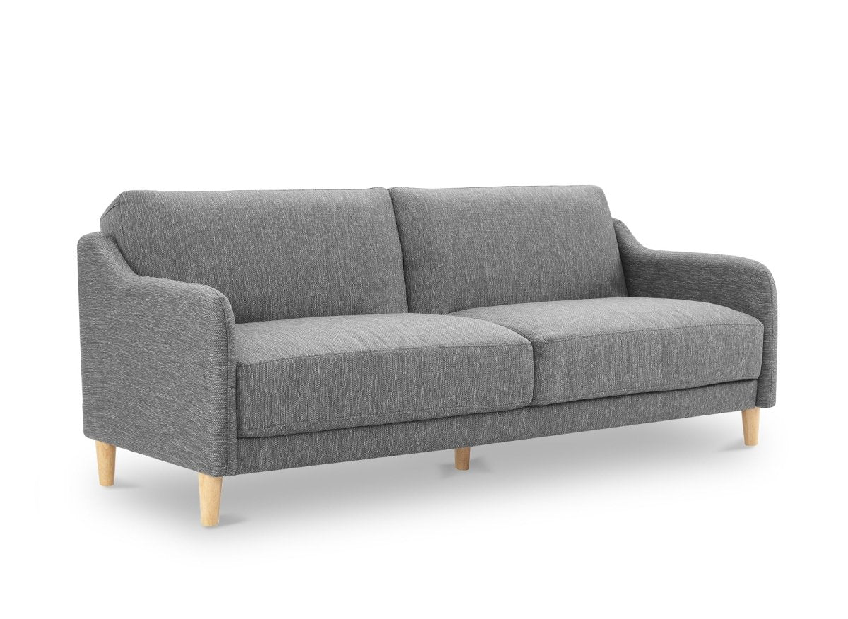 Canapé clic clac 3 places en tissu gris foncé MARLON - DécoInParis