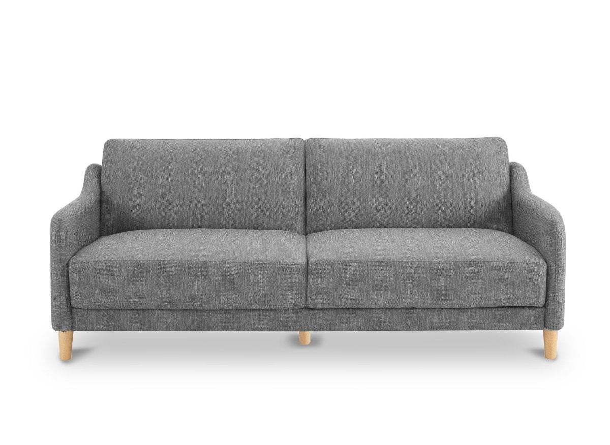 Canapé clic clac 3 places en tissu gris foncé MARLON - DécoInParis