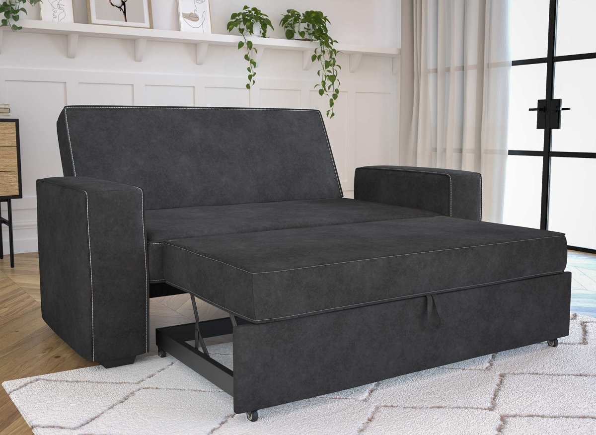 Canapé convertible 3 places gris JAMES - DécoInParis