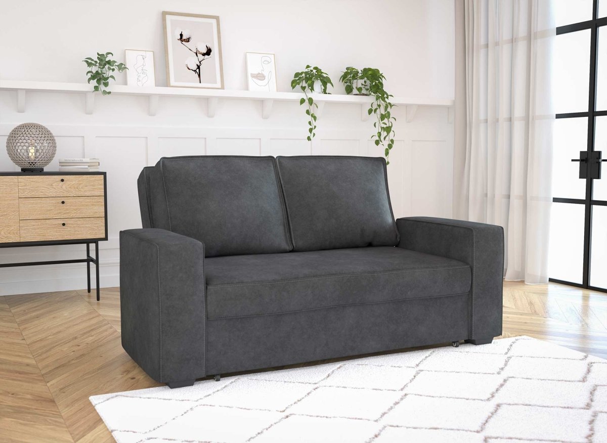 Canapé convertible 3 places gris JAMES - DécoInParis