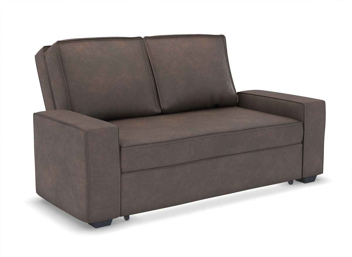 Canapé convertible 3 places marron JAMES - DécoInParis