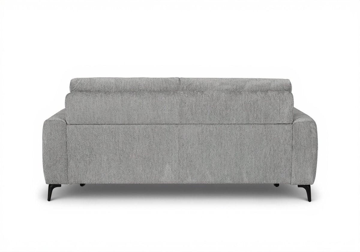 Canapé convertible express 3 places en velours chiné gris clair NONA - DécoInParis