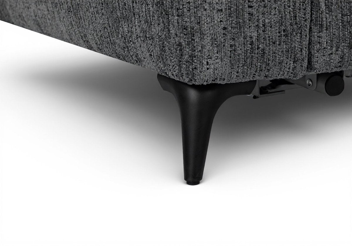 Canapé convertible express 3 places en velours chiné gris foncé NONA - DécoInParis