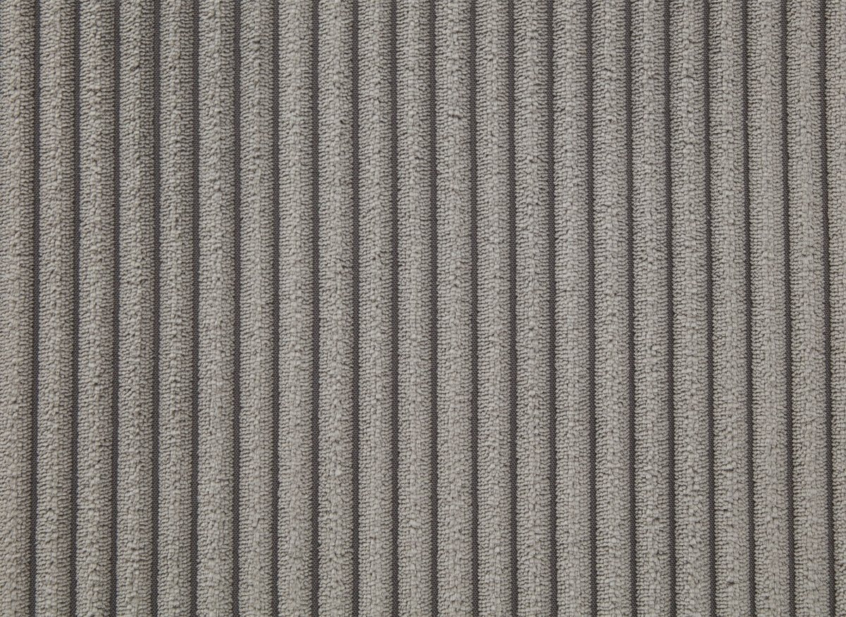 Canapé d'angle modulable en velours côtelé épais gris HARLEM - DécoInParis