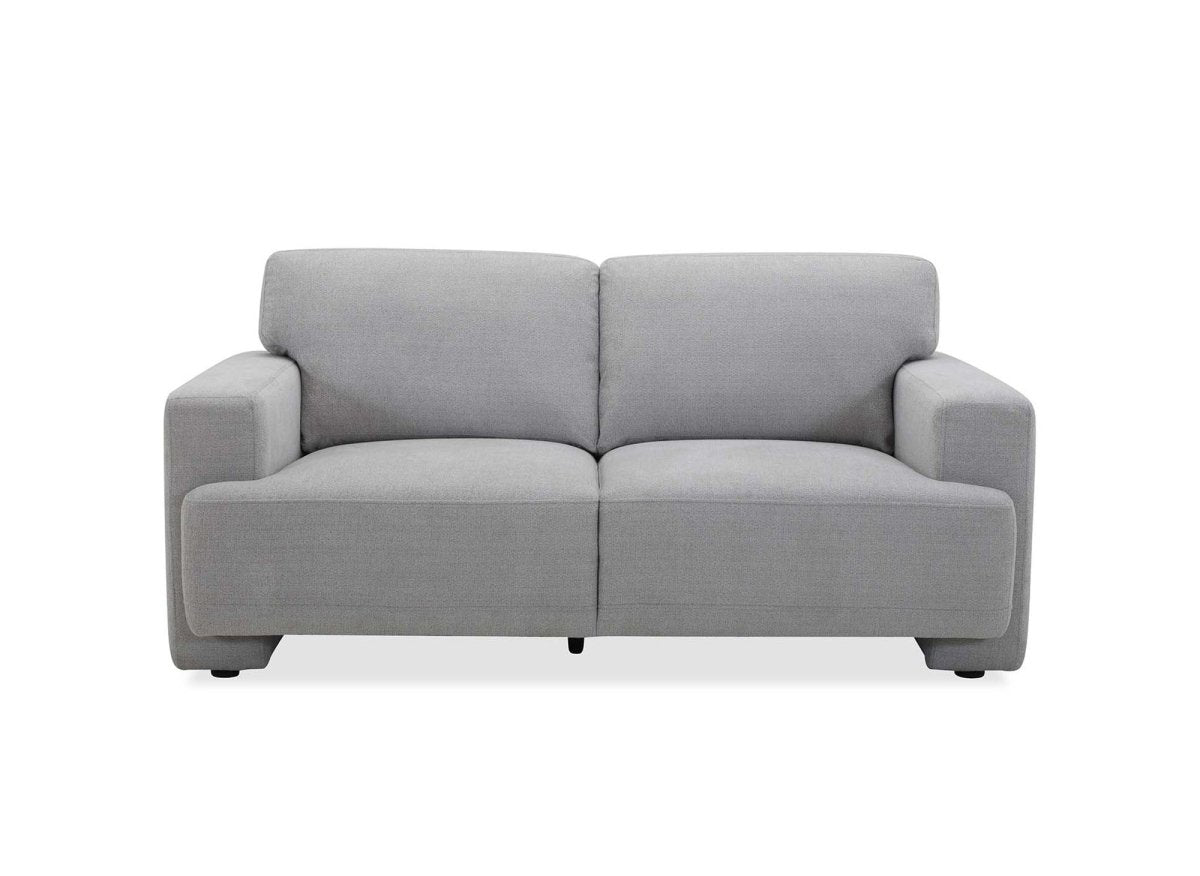 Canapé fixe 2 places en tissu gris AYLINE - DécoInParis